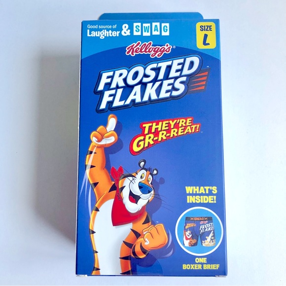 NEW Kellogg's Frosted Flakes "They're GR-R-Reat!" Boxer Brief Blue LARGE Men’s - Picture 3 of 12